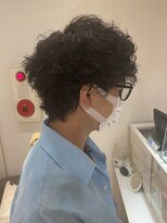 リボーン ビューティー リゾート 松戸店(re-born Beauty Resort)&nbsp;ウルフアッシュブラックベリーショートカルマパーマ