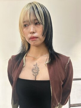 アイヴィ 表参道(IVY) ケアブリーチ　ボックスカラー　レイヤーウルフヘア