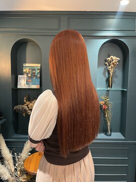 チャンチ(chanch) 【お客様style】オレンジブラウン/オレンジカラー/サラ艶ロング