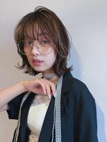 アンス 大阪梅田(ANs.)&nbsp;ウェットヘア　インナーカラー　ボブカット