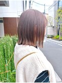 Say.黒髪ボブルフネビージュ小顔ワンレン切りっぱなしボブ表参道