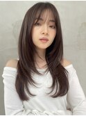 顔周りレイヤー レイヤーカット 髪質改善イルミナカラー表参道