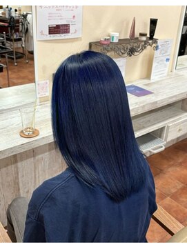 アボックス(abox) ネイビー/ブルーブラック/学割U24/ケアブリーチ/大田原美容室