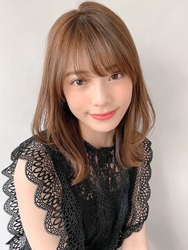 キリ 表参道(kyli) ☆斜めバングくびれヘアセミディチェリーブラウン#265f0605