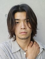 バイフィフス 原宿/表参道(by fifth)&nbsp;センターパートウルフニュアンスパーマコンマバングツーブロック