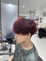 クロップ エス 茅ヶ崎本店(crop es)&nbsp;赤×波巻きパーマ