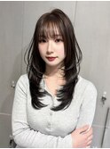 オリーブグレー/韓国風巻き/レイヤーカット/髪質改善/縮毛矯正
