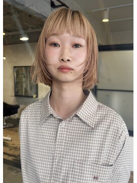 コルテヘアー(corte.hair) ブロンドカラー+ボブ