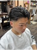 MEN’S HAIR/サーフカール/刈り上げセンターパート/印西