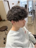波巻きパーマ