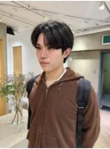 ベリーショート/ダークアッシュ/ニュアンスパーマ/韓国マッシュ