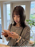 結べるボブレイヤーボブグレージュ大人ボブくびれボブ夏カラー