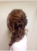 ねじりサイドダウン　ヘアセット