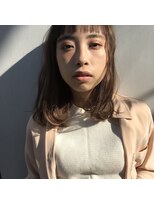 オーダーワン(OORDER1)&nbsp;ミディアムボブ+シアーベージュ