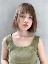 ミィ 表参道(mee.)&nbsp;【mee.】　ハセガワヒトシ 無造作 カール ベージュボブ