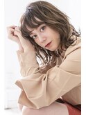 インナーカラーローライトハイライトボブミルクティベージュ298