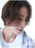 大人かわいい丸みショート