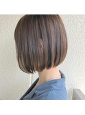 フラット前下がりボブ☆【縮毛矯正、髪質改善、花園、太秦】