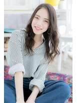 ミック ヘアアンドメイク アップ 駒込店(miq Hair&Make up) 外国人風グレーベージュかきあげバング大人巻き抜け感ヘアa1