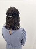 お出かけヘアでも結婚式でも二次会でもハーフアップアレンジ