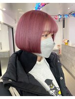 ゲーム 原宿店(GAME)&nbsp;ピンクラベンダー/ダブルカラー/ミルクティーベージュ/ボブ