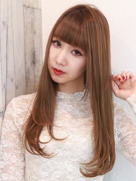 モニカ 鶴ヶ峰店(Monica) デザインカラー/シルキーベージュ/グレージュカラー/斜めバング