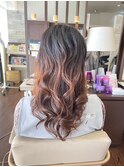 大人かわいいうる艶ロング グラデーションカラー/Wカラー