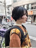 CAF FUKO 黒髪/ショートボブ/センターパート/大阪/心斎橋