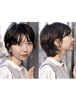 【小顔に魅せる似合わせカット】髪の変化に合わせて丁寧に施術してくれる、高技術サロン。［札幌ショート］