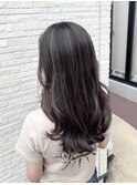 前髪/アンブレラカラー/こなれミディ/イメチェン/ウェーブパーマ