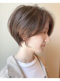 小顔ショート#髪質改善#白髪ぼかし#鎌倉#40代#50代#グレージュ