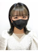 ウルフ×ブラック&オリーブインナーカラー
