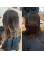 ヌエン 渋谷(NU/EN)&nbsp;新概念！！ブリーチ毛に縮毛矯正　＃ブリーチ矯正