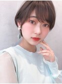 Say.ひし形ショートくびれショートオリーブグレー暗めカラー青山
