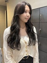 ヘアー アイス ルーチェ(HAIR ICI LUCE)&nbsp;暗髪カラー/透明感グレージュカラー/韓国風巻き髪/上田