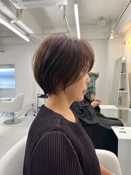 ジュベ 別府店(juve.) 別府ショートボブ顔まわりレイヤーカット髪質改善カラー30代