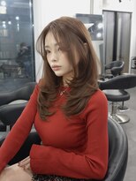 ラベル 渋谷(LAVEL)&nbsp;レイヤーカット×ブリーチなしブラウンベージュ