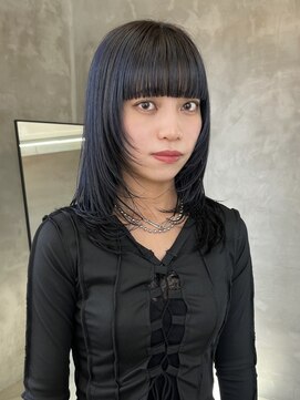 テトヘアー(teto hair) ワイドバング ミディアムレイヤー アンブレラカラー