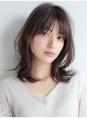 ダークブルーワンホンレイヤー/ニュアンスウルフ/デジタルパーマ