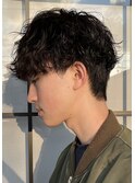 波巻きシャドウパーマ　メンズマッシュ　20代　30代