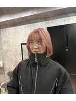 ネームレス 心斎橋(nameless)&nbsp;ブリーチ2回のホワイトピンク艶ロング
