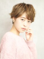 ベック ヘアサロン(BEKKU hair salon)&nbsp;厚めバングのハニーヘア☆マーメイドアッシュカラー[髪質改善]