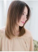 【Lab小山】センターパートで小顔ナチュラルストレートc