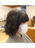 バングおもめのパーマスタイル