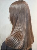 オリーブベージュ×小顔バング[新宿/髪質改善/ヘッドスパ]