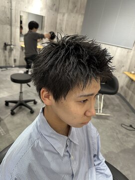 ビカムメンズヘアー 栄店(become men's hair) スパイキーショートアップバング名古屋栄矢場町メンズヘアカット