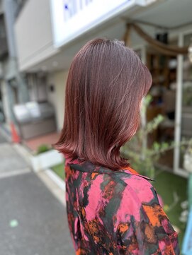 リミエ(RIMIE) #フルボ酸カラー#切りっぱなしボブ#ピンクカラー#オレンジ