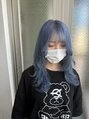 アレンヘアー 池袋店(ALLEN hair) ライトブルーのミディアムウルフ
