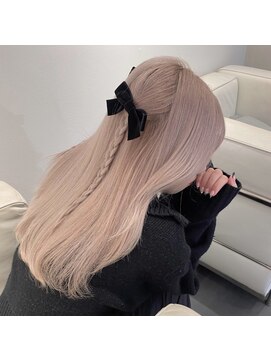 ベレーザ 渋谷(BELEZA) 5372グレーベージュシルキーベージュ艶髪オンブレレイヤーロング