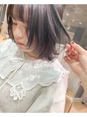 グレージュカラー透明感カラーオリーブカラー